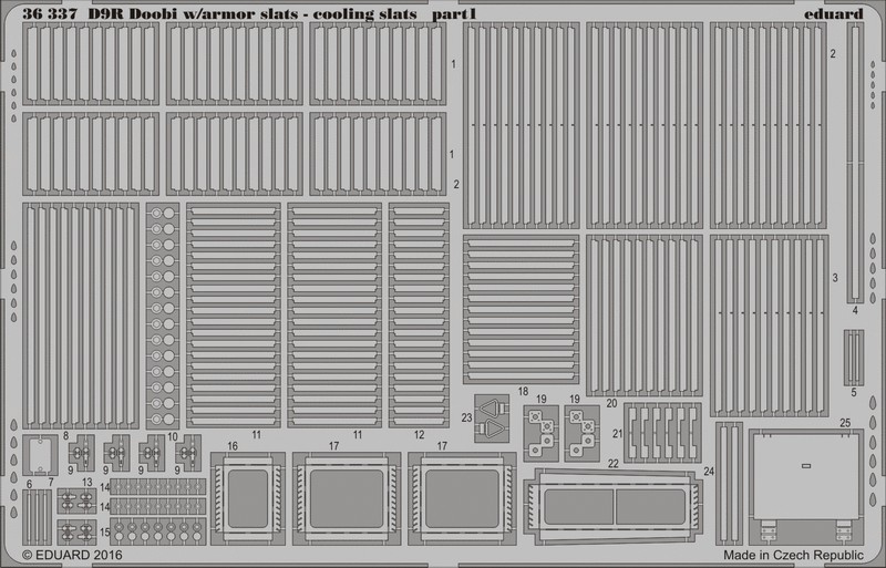 фото Фототравление eduard 36337 d9r doobi w/ armor slats - створки радиатора