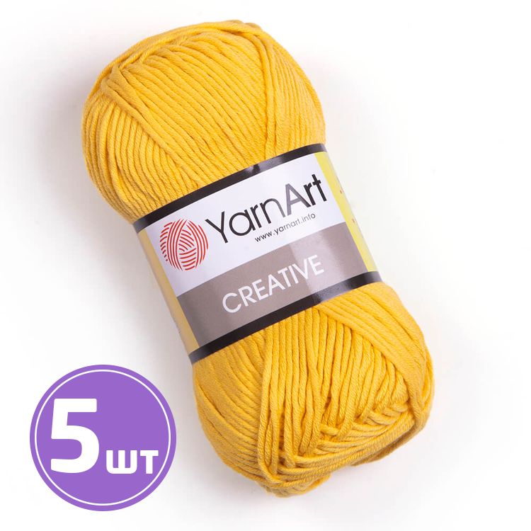 

Пряжа YarnArt Creative 228 дыня 5 шт по 50 г, Желтый