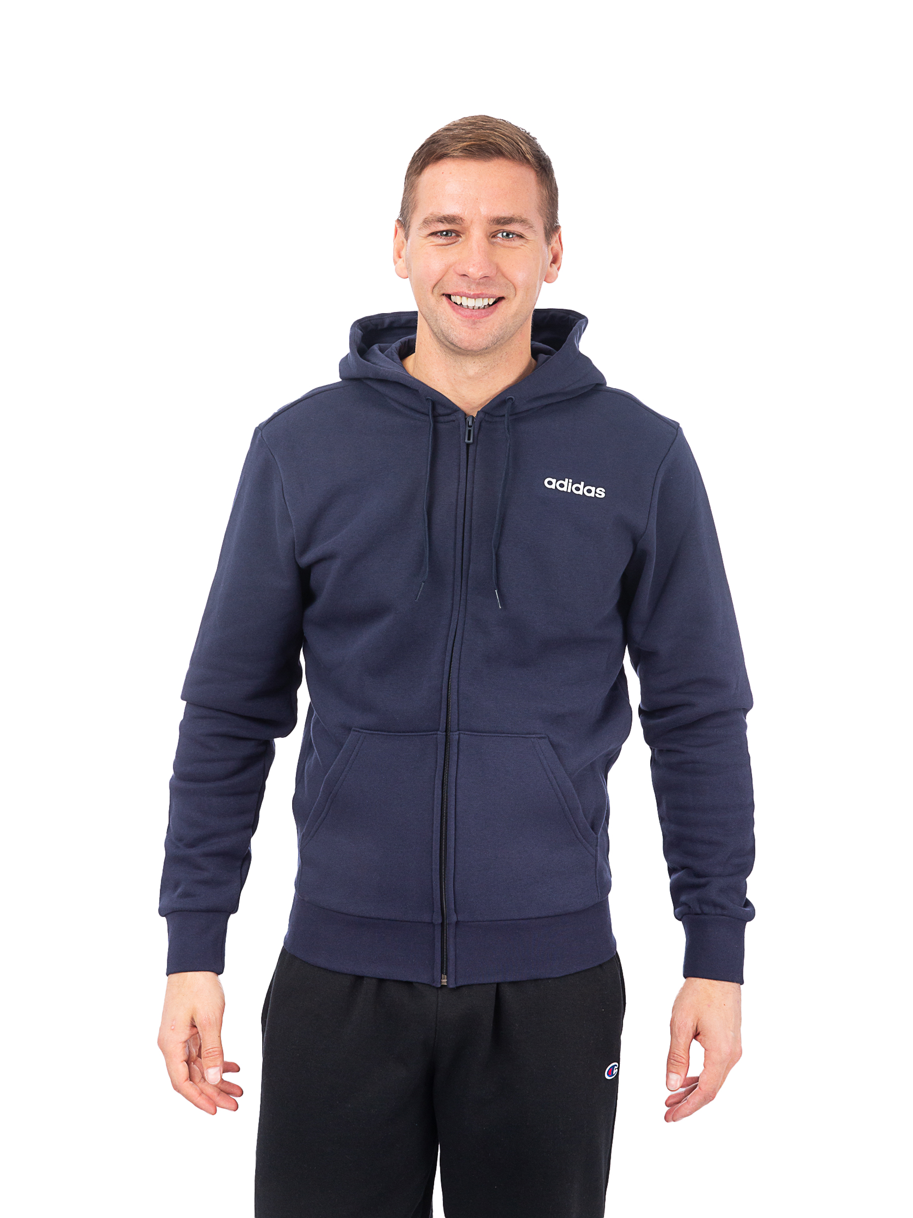 

Толстовка мужская Adidas FI0834 синяя S, Синий, FI0834