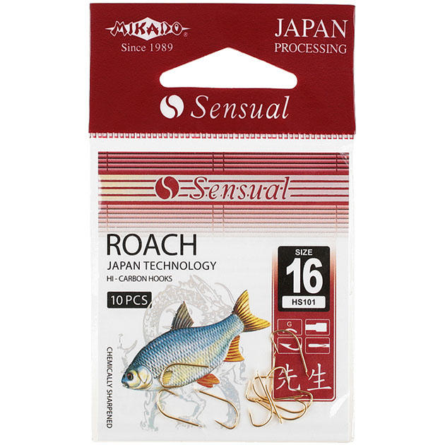 Крючки Mikado SENSUAL - ROACH № 12 G (с лопаткой) ( 10 шт.)