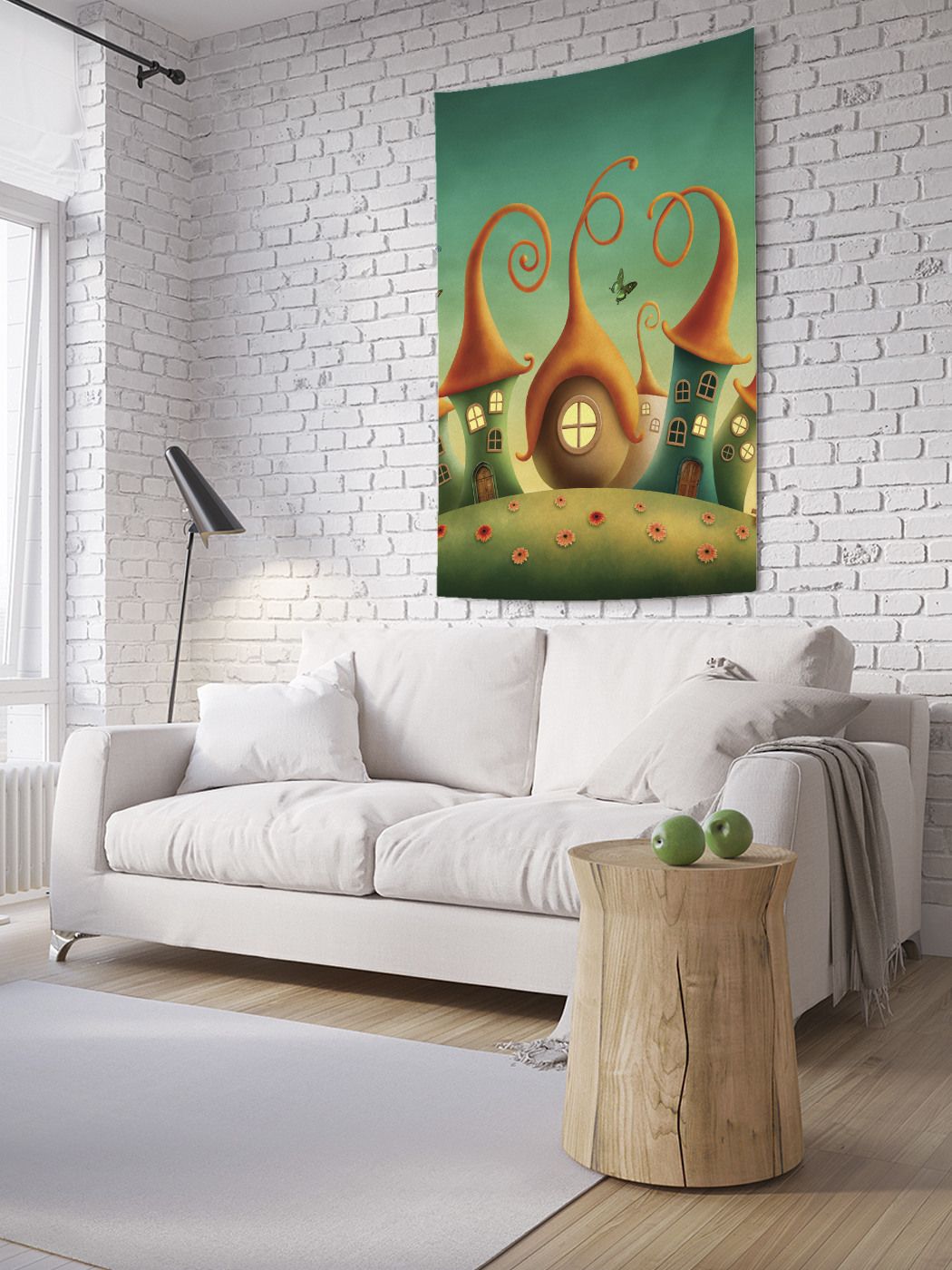 

Вертикальное фотопанно на стену JoyArty Домики гномов 100x150 см, Домики гномов