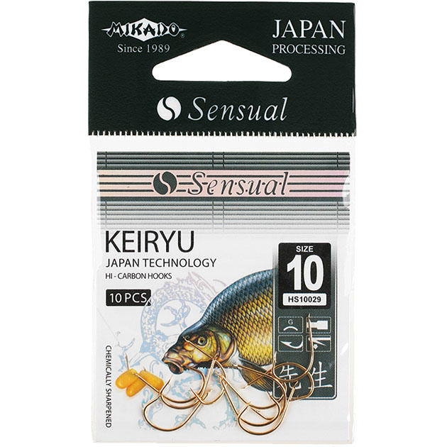 Крючки Mikado SENSUAL - KEIRYU № 10 G (с лопаткой) ( 10 шт.)