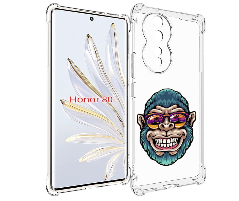 

Чехол MyPads обезьяна улыбается для Honor 80, Прозрачный, Tocco