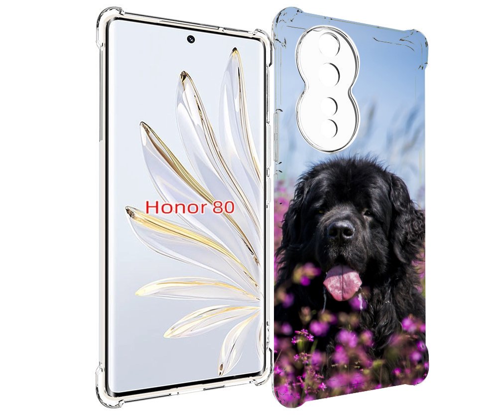 

Чехол MyPads ньюфаундлед для Honor 80, Прозрачный, Tocco