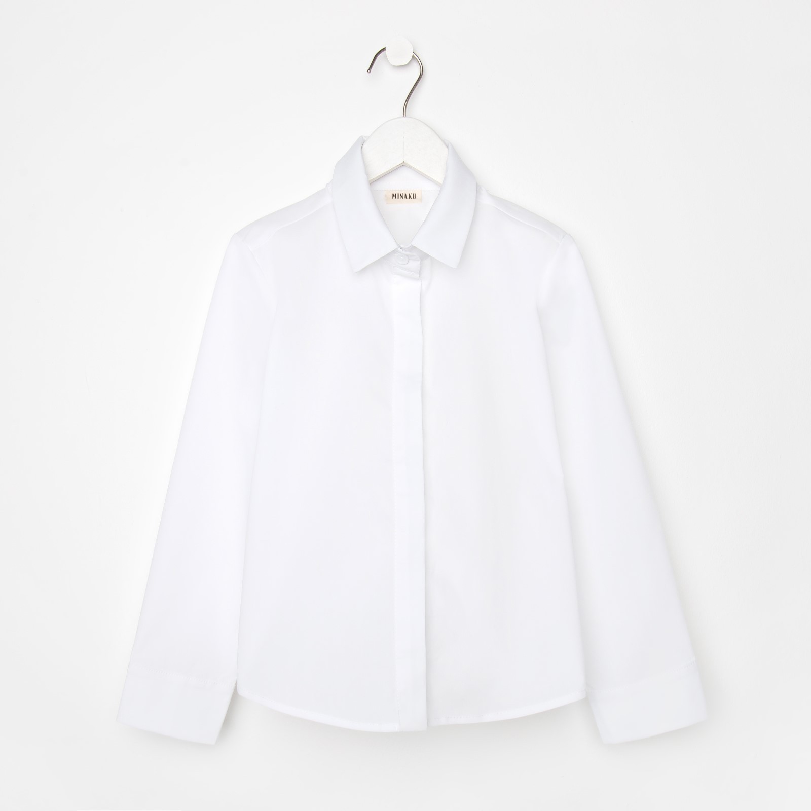 MINAKU Блузка для девочки MINAKU, цвет белый, рост 158 см