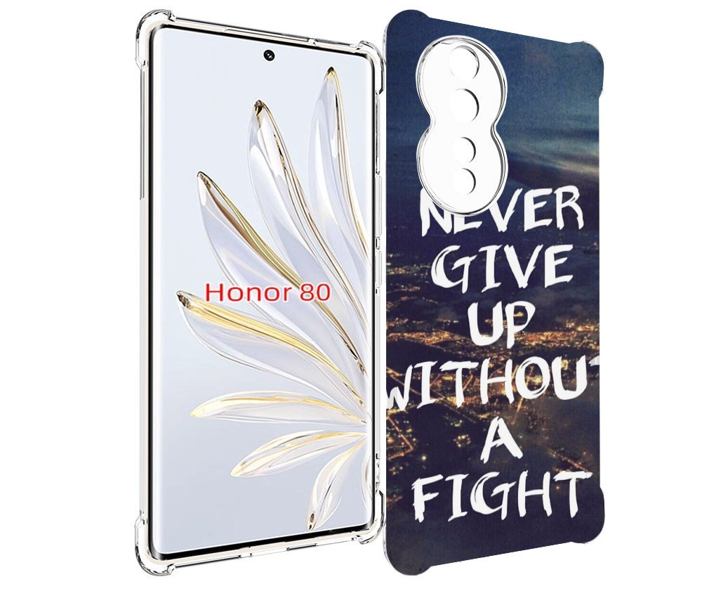 

Чехол MyPads никогда не сдавайся без боя для Honor 80, Прозрачный, Tocco