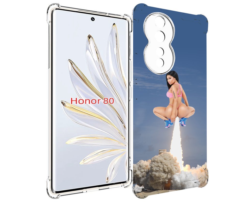 

Чехол MyPads ники-минаж-ракета детский для Honor 80, Прозрачный, Tocco