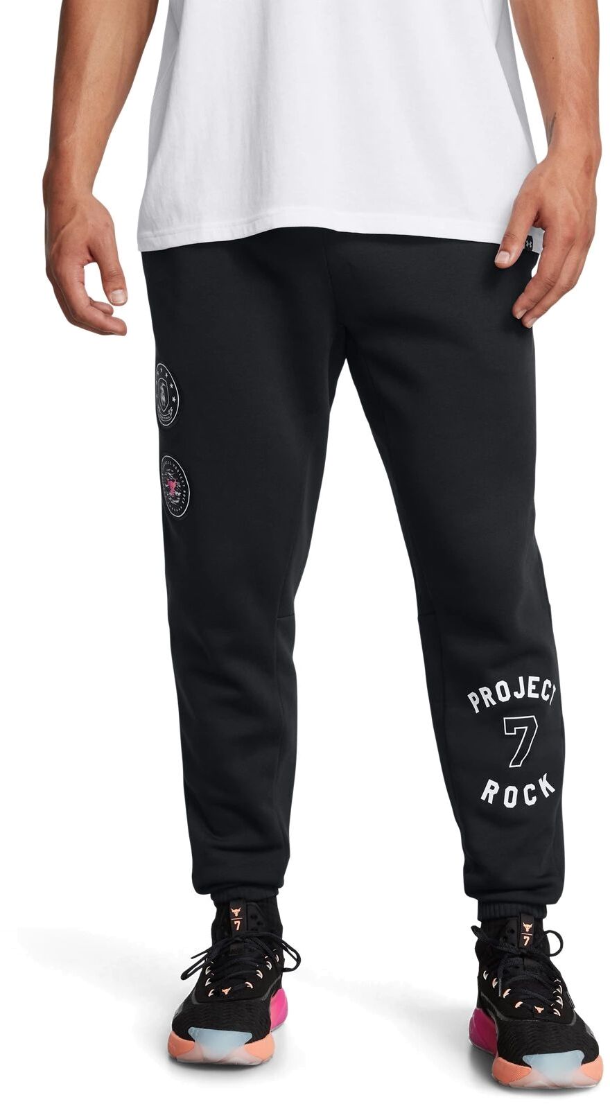 

Спортивные брюки мужские Under Armour PJT RCK ICON FLC JOGGER Q3 черные SM, Черный, PJT RCK ICON FLC JOGGER Q3