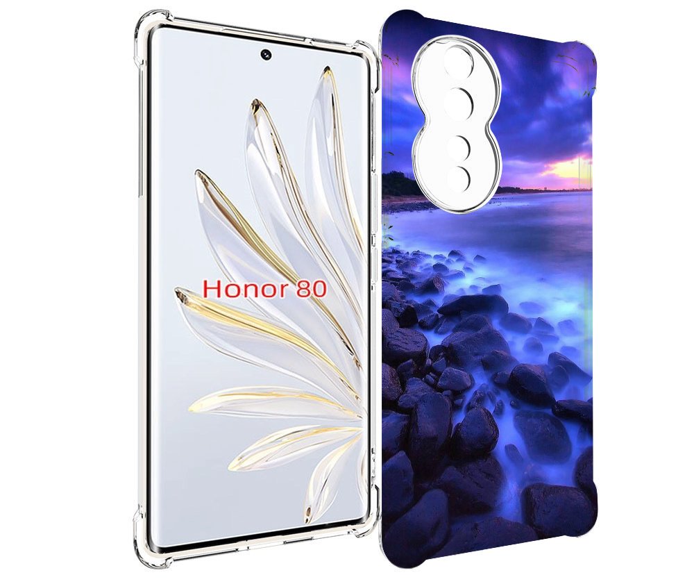 

Чехол MyPads неоновый берег для Honor 80, Прозрачный, Tocco