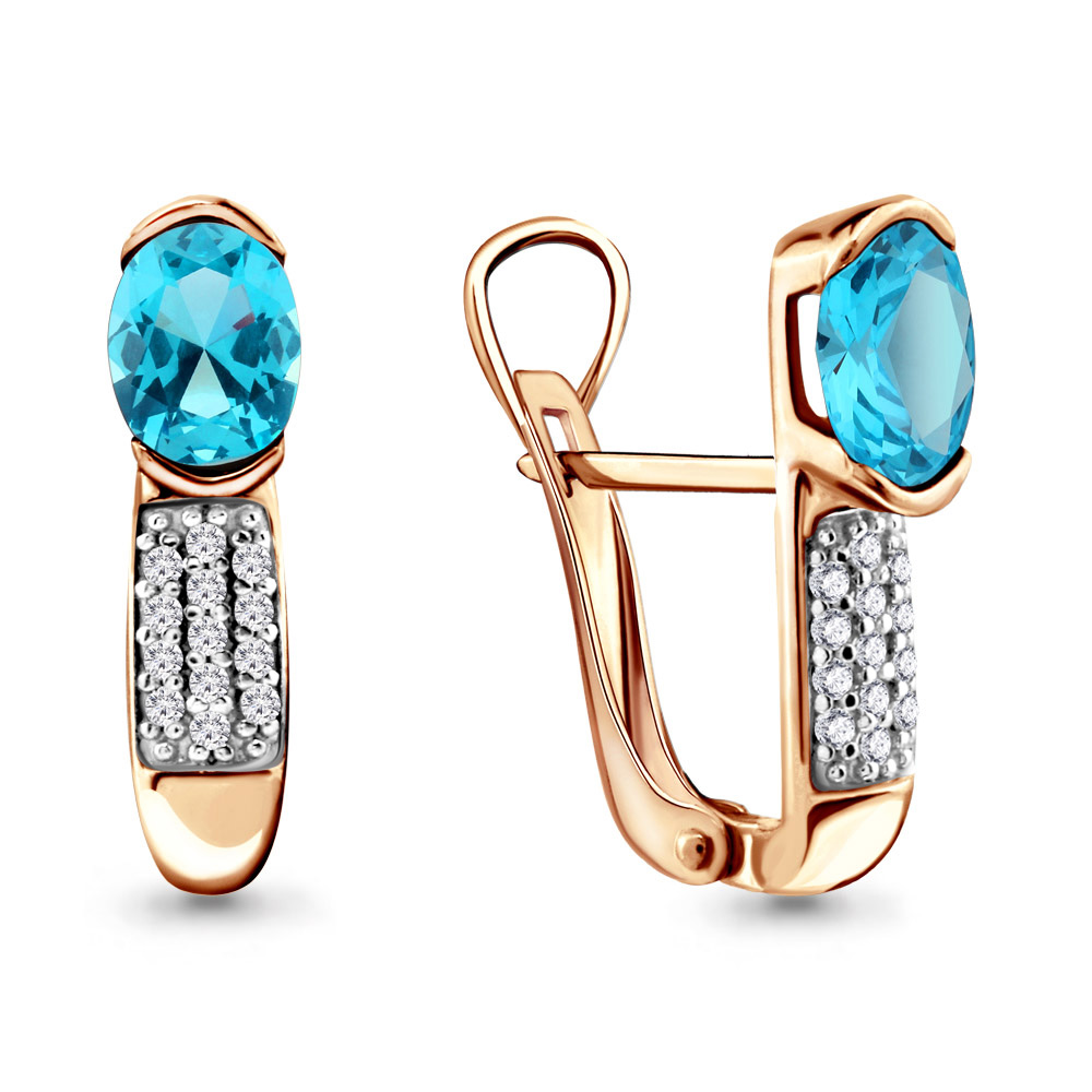 

Серьги из серебра с топазом Aquamarine 4412905А_925_з, 4412905А_925_з