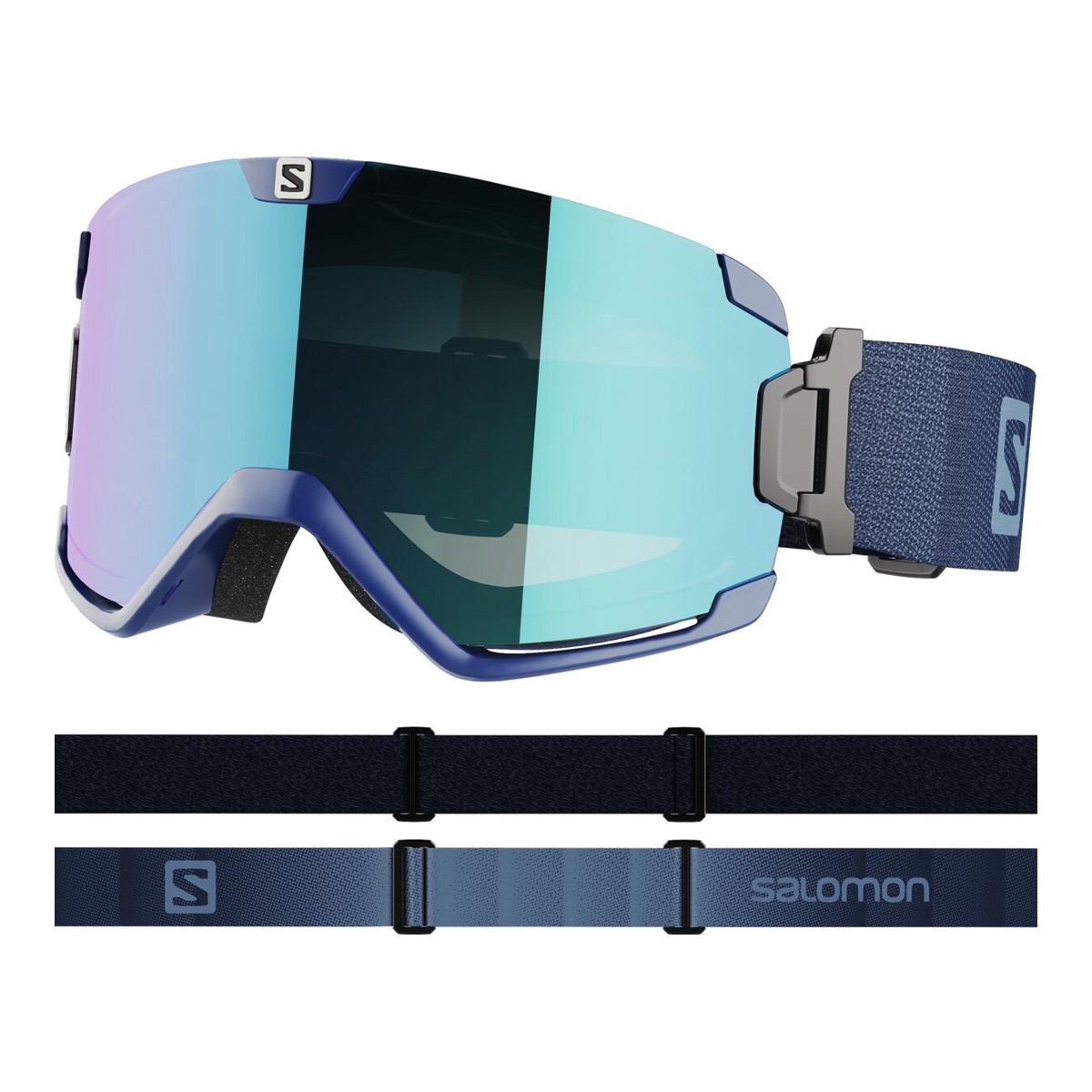 фото Горнолыжная маска salomon cosmic bold 2022 blue, one size