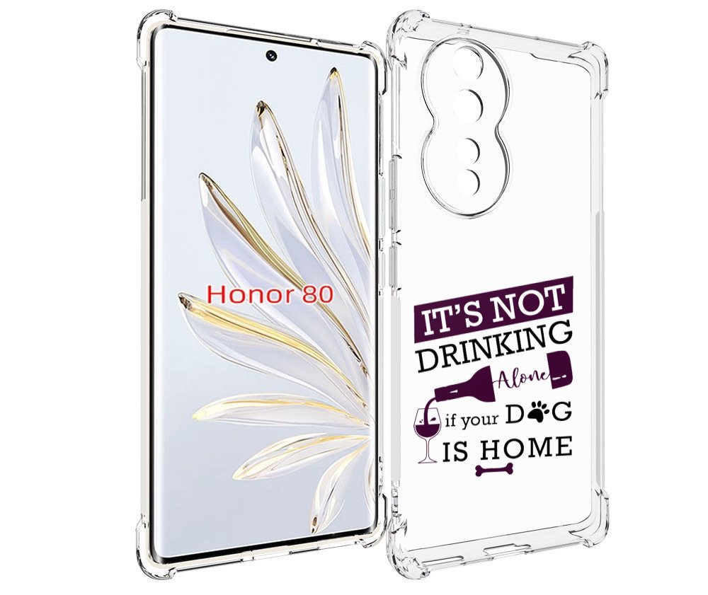 

Чехол MyPads не-пей-один-дома для Honor 80, Прозрачный, Tocco