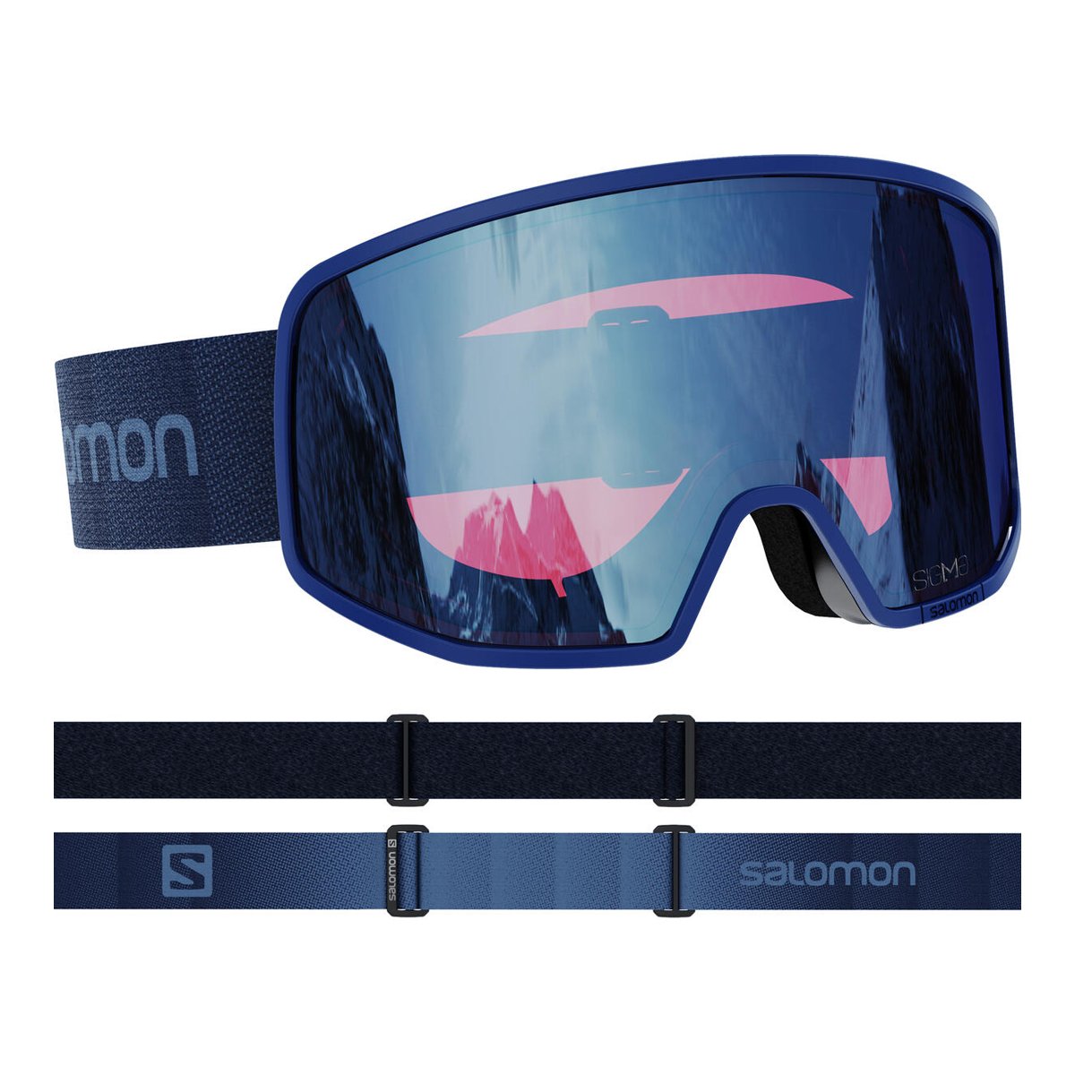 фото Горнолыжная маска salomon lo fi sigma 2021 blue, one size