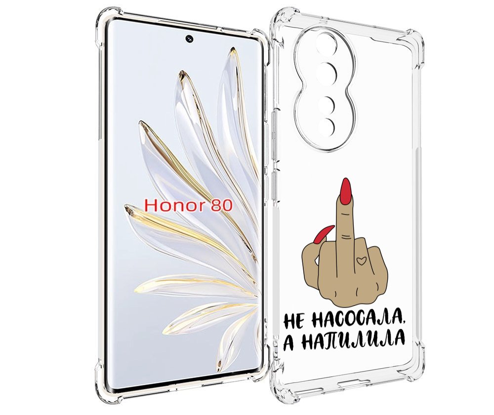 

Чехол MyPads напилила для Honor 80, Прозрачный, Tocco