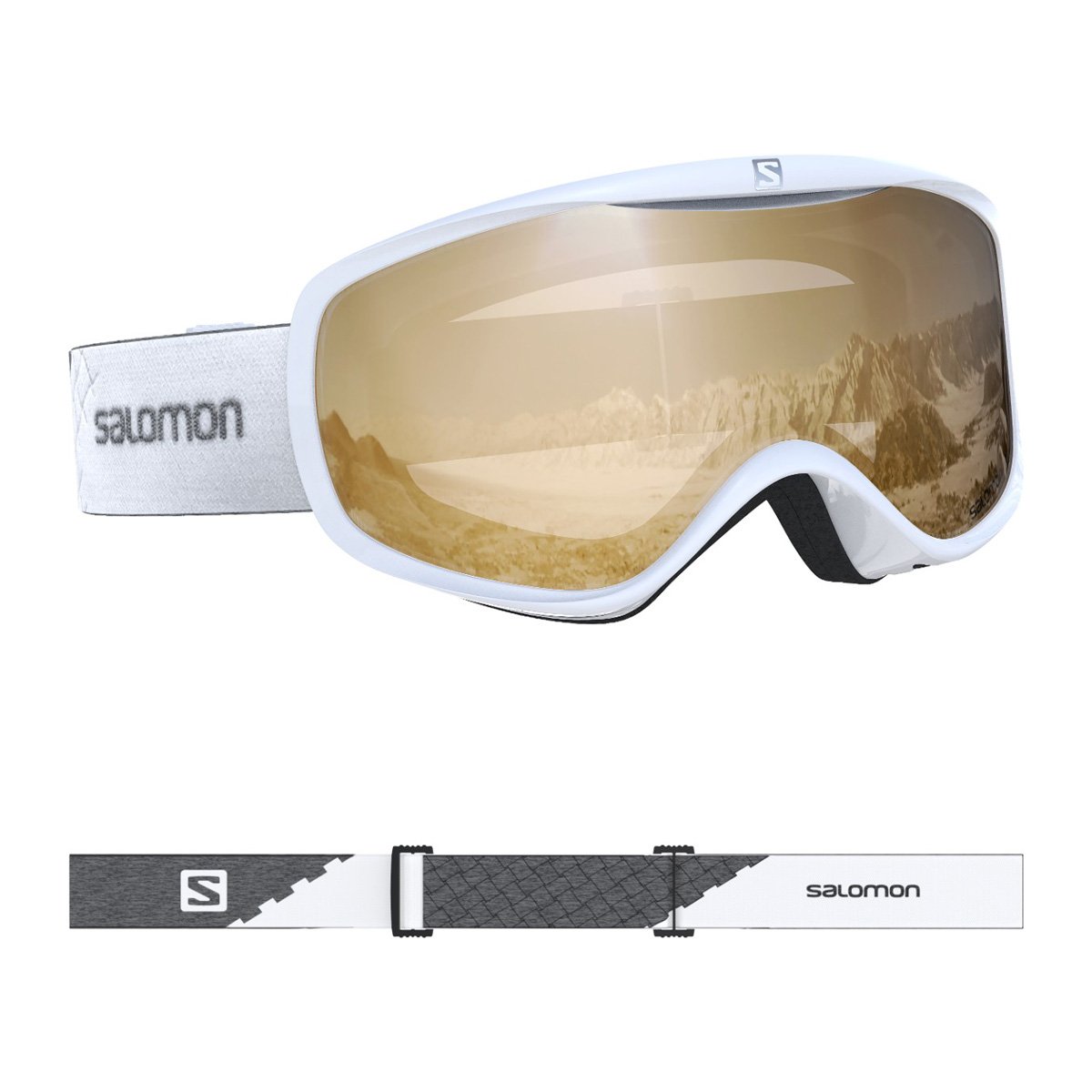 фото Горнолыжная маска salomon goggles sense access 2021 white/uni t.orang, one size