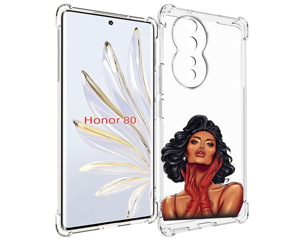 

Чехол MyPads мулатка-в-перчатках женский для Honor 80, Прозрачный, Tocco