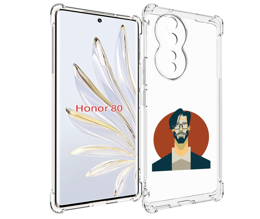 

Чехол MyPads мужичек-в-очках для Honor 80, Прозрачный, Tocco