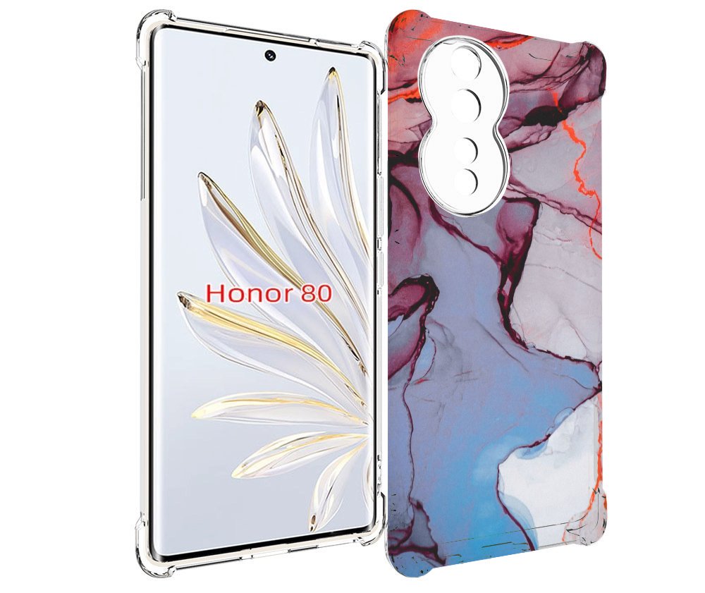 

Чехол MyPads мраморный рисунок для Honor 80, Прозрачный, Tocco