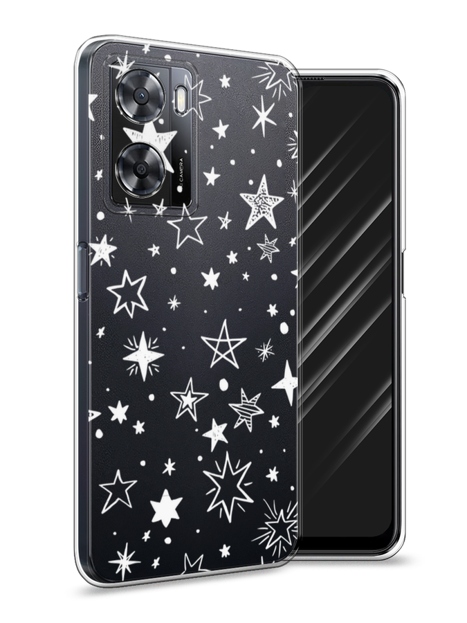 

Чехол Awog на Oppo A77s 4G "Звездочки графика белая", Прозрачный;белый, 2511950-7