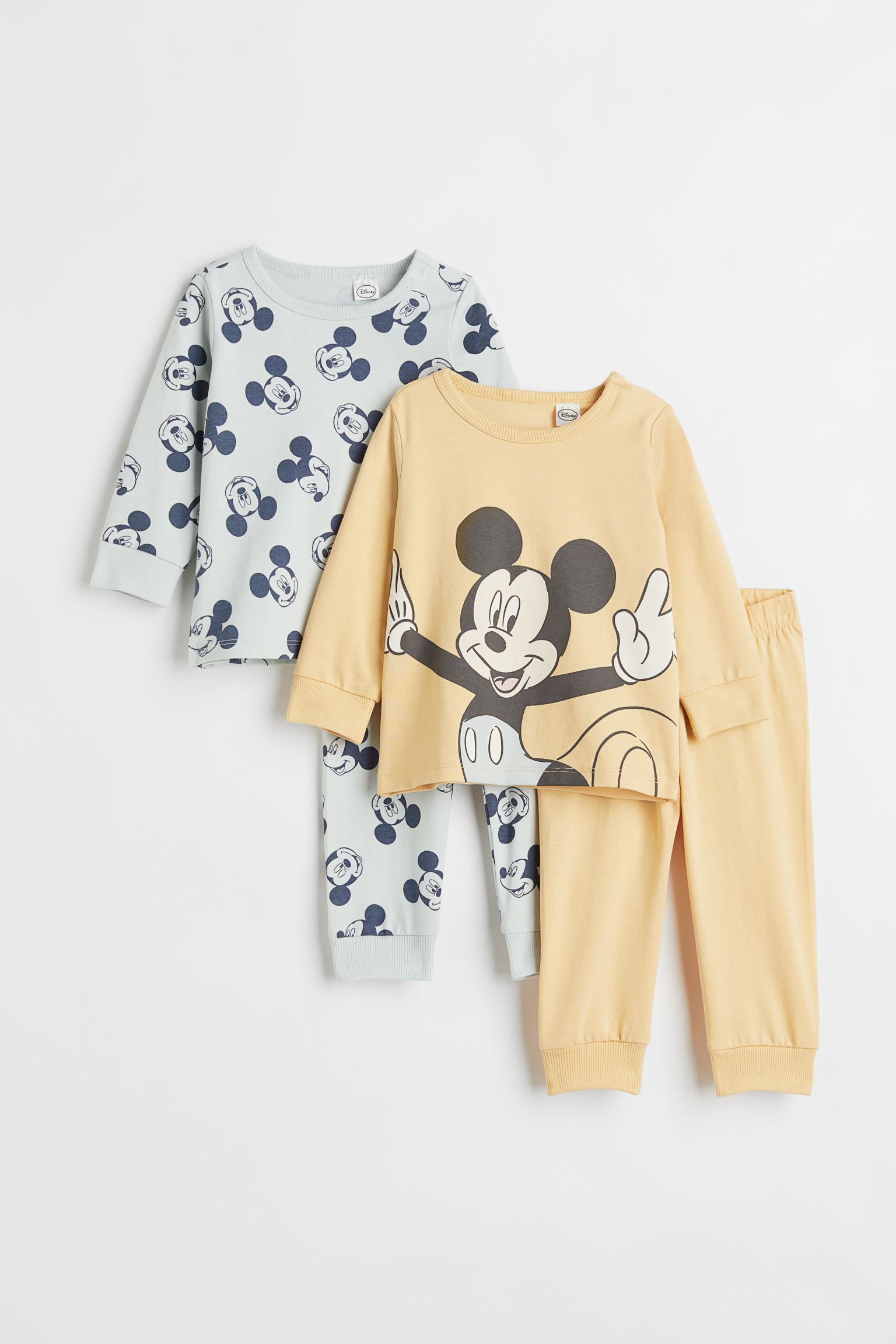 2 комплекта пижам из джерси H&M для мальчиков 56 Желтый/Микки Маус (доставка из-за рубежа)