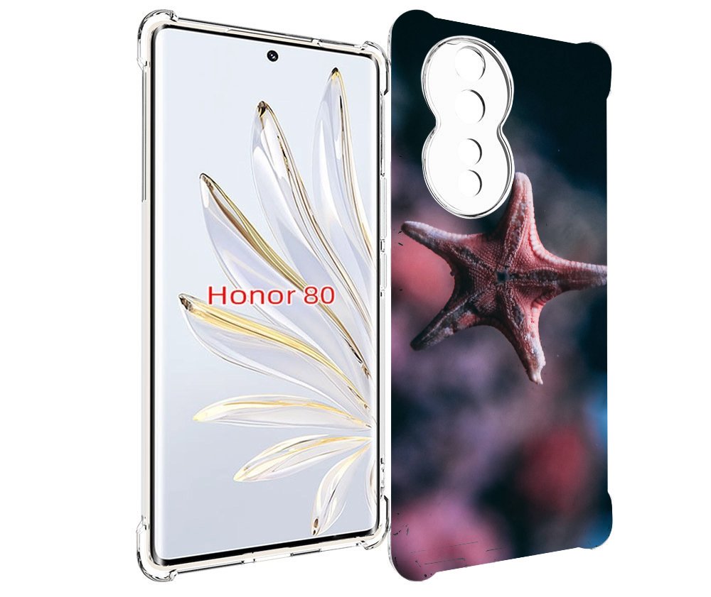 

Чехол MyPads морская-звезда---starfish для Honor 80, Прозрачный, Tocco