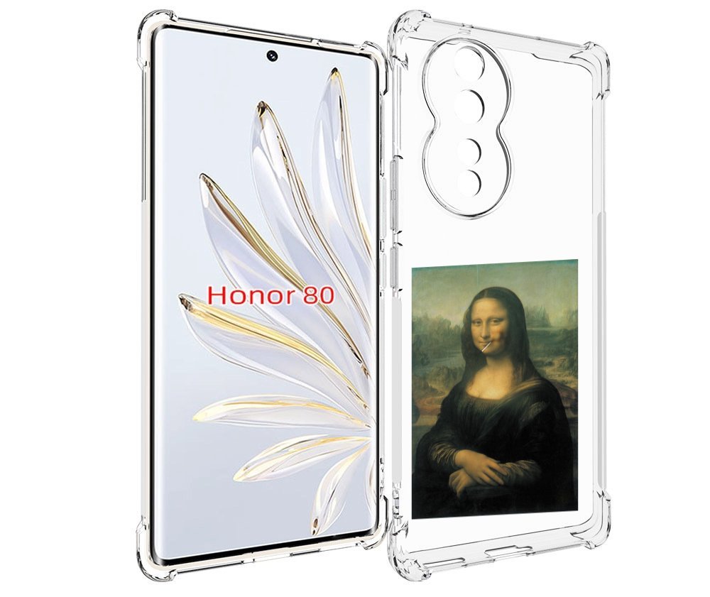 

Чехол MyPads монализа-с-чупачупсом для Honor 80, Прозрачный, Tocco