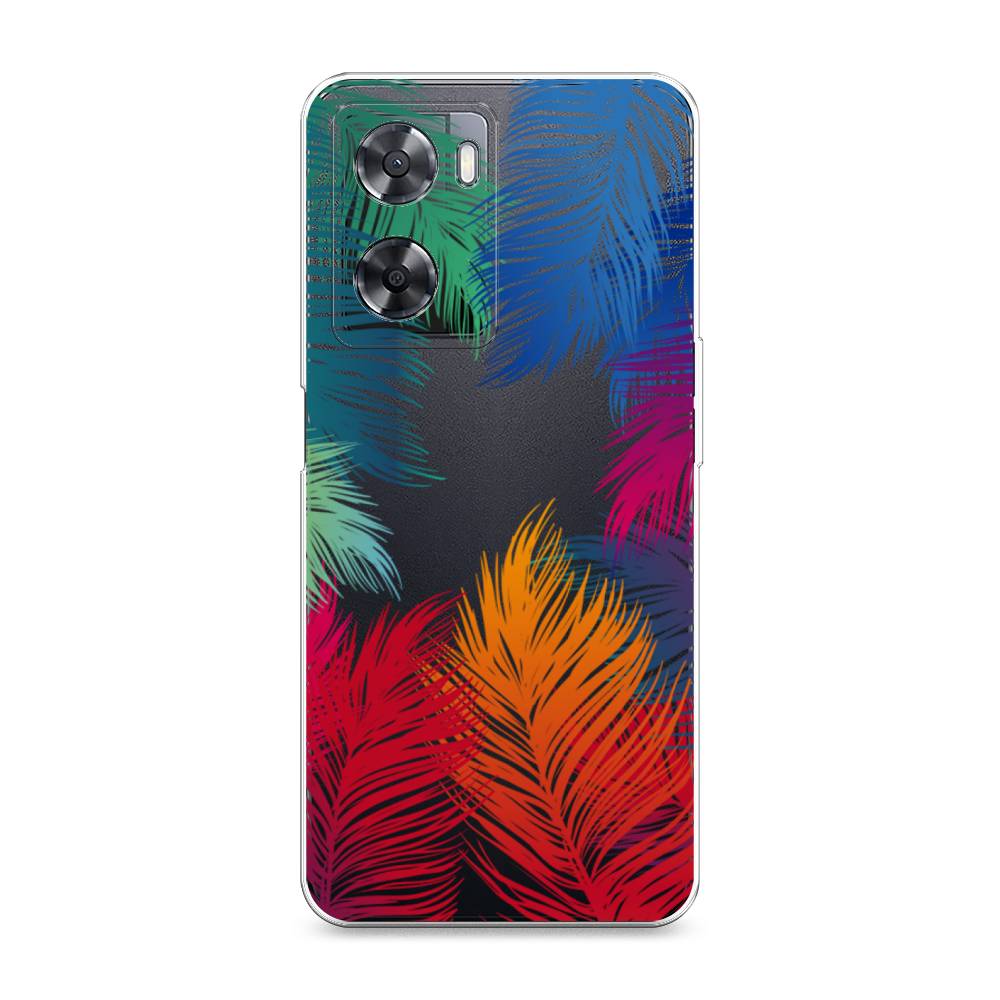 фото Чехол awog для oppo a77s 4g "рамка из перьев"