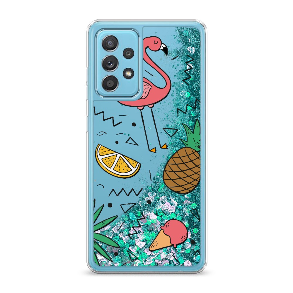 

Жидкий чехол с блестками "Гавайский фон" на Samsung Galaxy A52s, 2106595-1