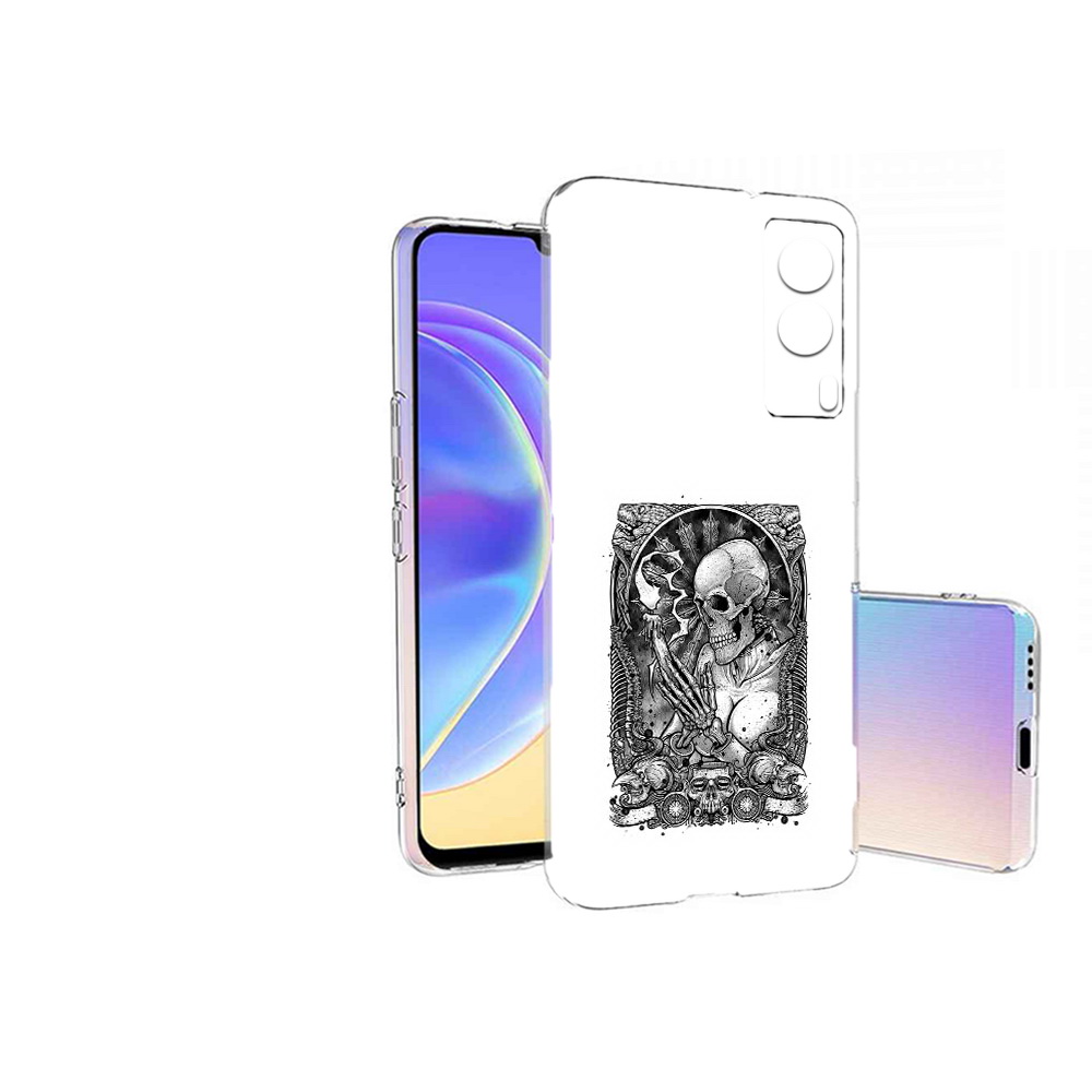 

Чехол MyPads Tocco для Vivo V21E девушка скелет (PT161736.380.316), Прозрачный, Tocco