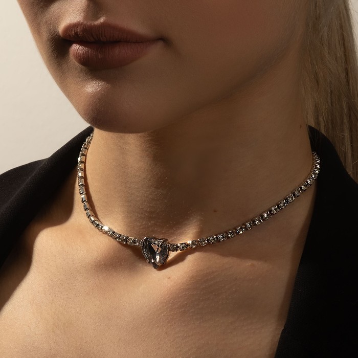 

Колье из металла 34 см Queen Fair 9075239, акрил/стразы, 9075239