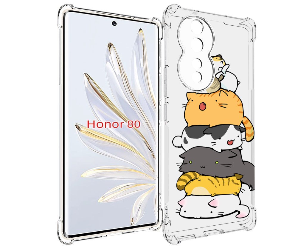 

Чехол MyPads много-маленьких-котиков для Honor 80, Прозрачный, Tocco