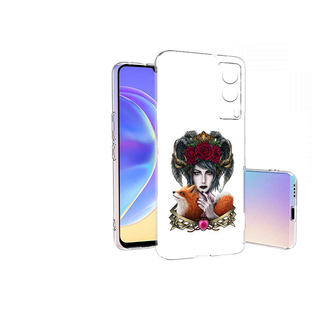 

Чехол MyPads Tocco для Vivo V21E девушка с лисой (PT161736.380.314), Прозрачный, Tocco