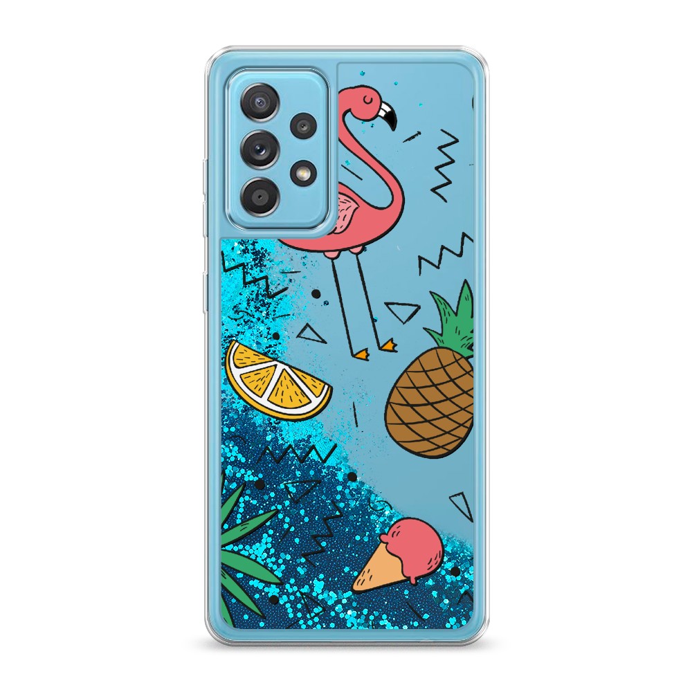

Жидкий чехол с блестками "Гавайский фон" на Samsung Galaxy A52, 2102493-1