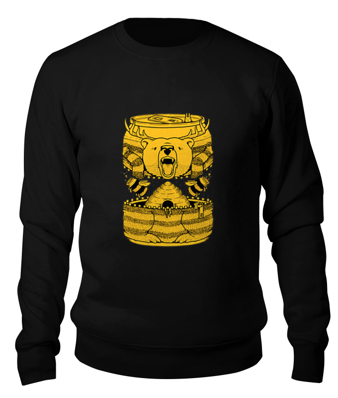 

Свитшот унисекс Printio Bear beer /медведь черный XS, Bear beer /медведь