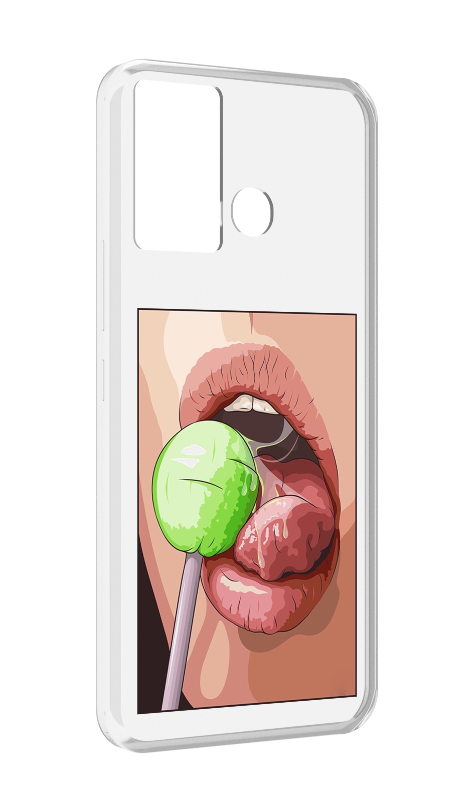 

Чехол MyPads зеленый-чупа-чупс женский для Infinix Hot 12 Play, Прозрачный, Tocco