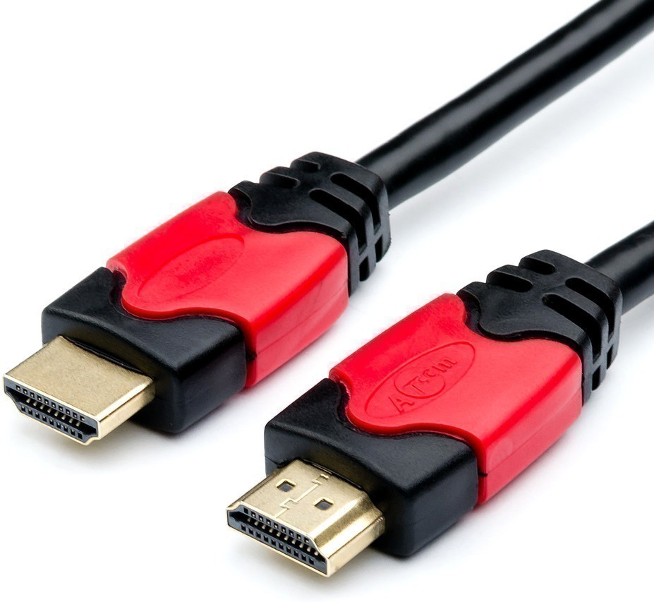 фото Кабель atcom hdmi-hdmi 1 м black/red