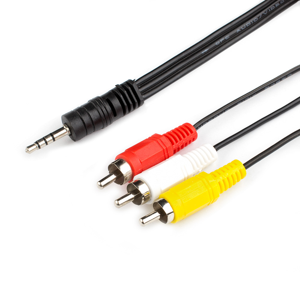 Кабель Atcom 3RCA - Jack 3.5 Black