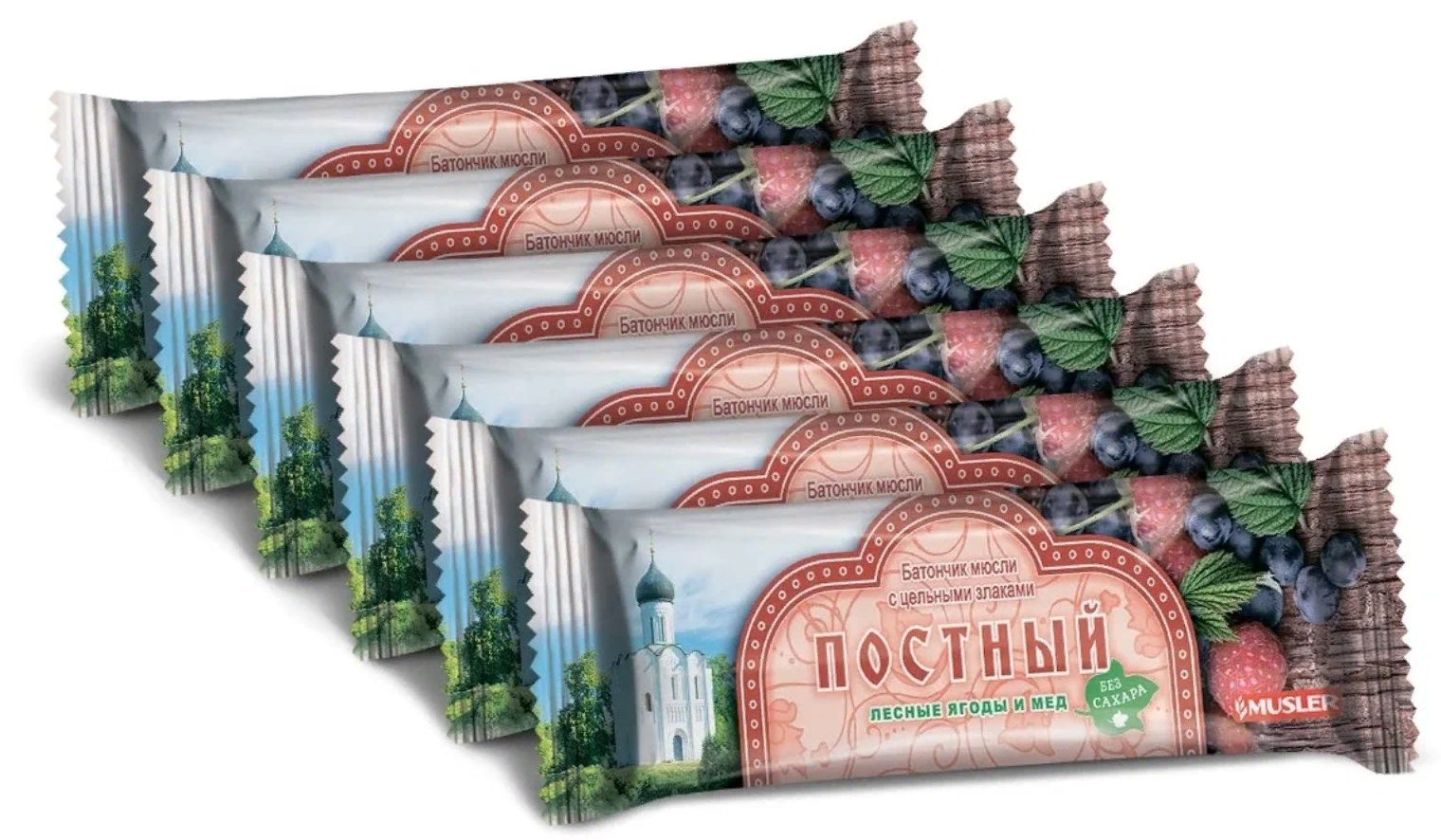 

Батончик мюсли MUSLER "Постный" 6 шт. x 30 г
