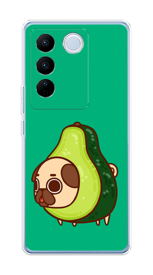 

Чехол на Vivo V27/V27 Pro "Мопс авокадик", Зеленый, 268550-1