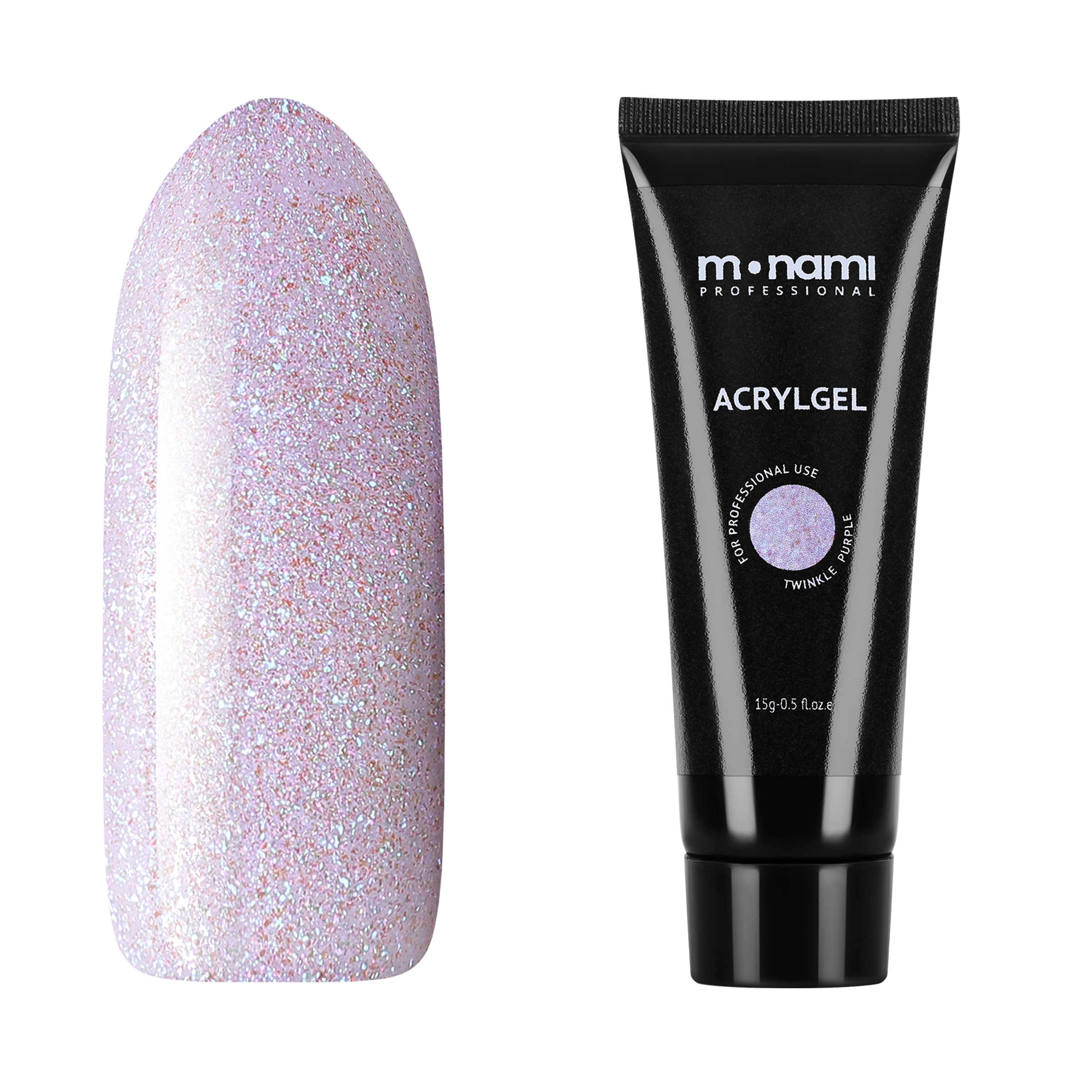 Акриловый гель для наращивания Monami Professional AcrylGel Twinkle Purple 15г