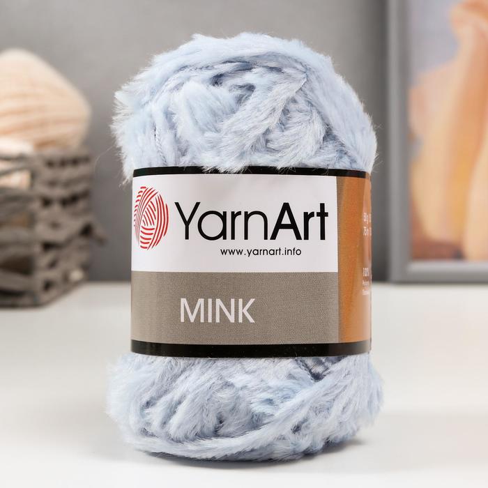 

Пряжа "Mink" 100% полиамид 75м/50гр (351 голубой), Пряжа для вязания "Mink"