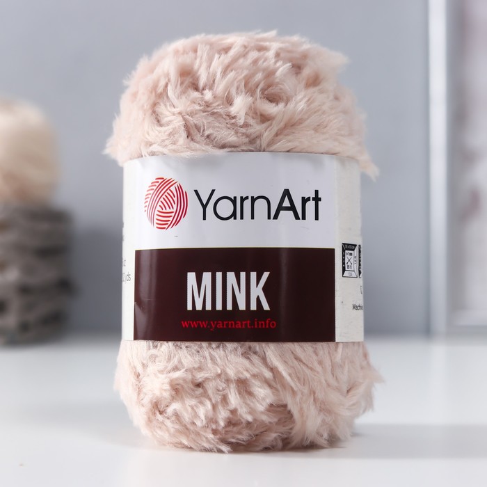 

Пряжа "Mink" 100% полиамид 75м/50гр (331 бежевый), Пряжа для вязания "Mink"