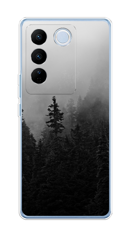 

Чехол на Vivo V27/V27 Pro "Туманный лес", Серый;черный, 268550-2