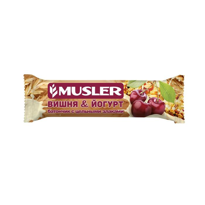 фото Батончик мюсли musler "вишневый в йогуртовой глазури" 6 шт. x 30 г