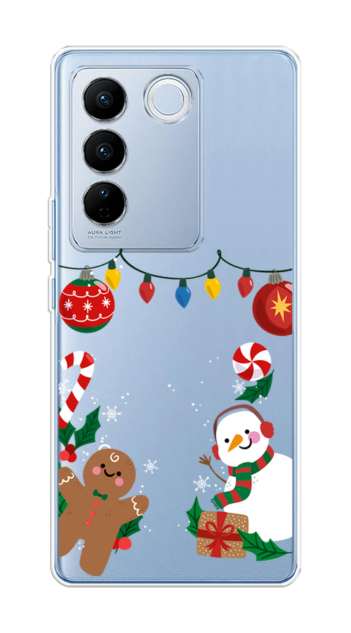 

Чехол на Vivo V27/V27 Pro "Новогоднее настроение", Коричневый;красный;зеленый, 268450-5