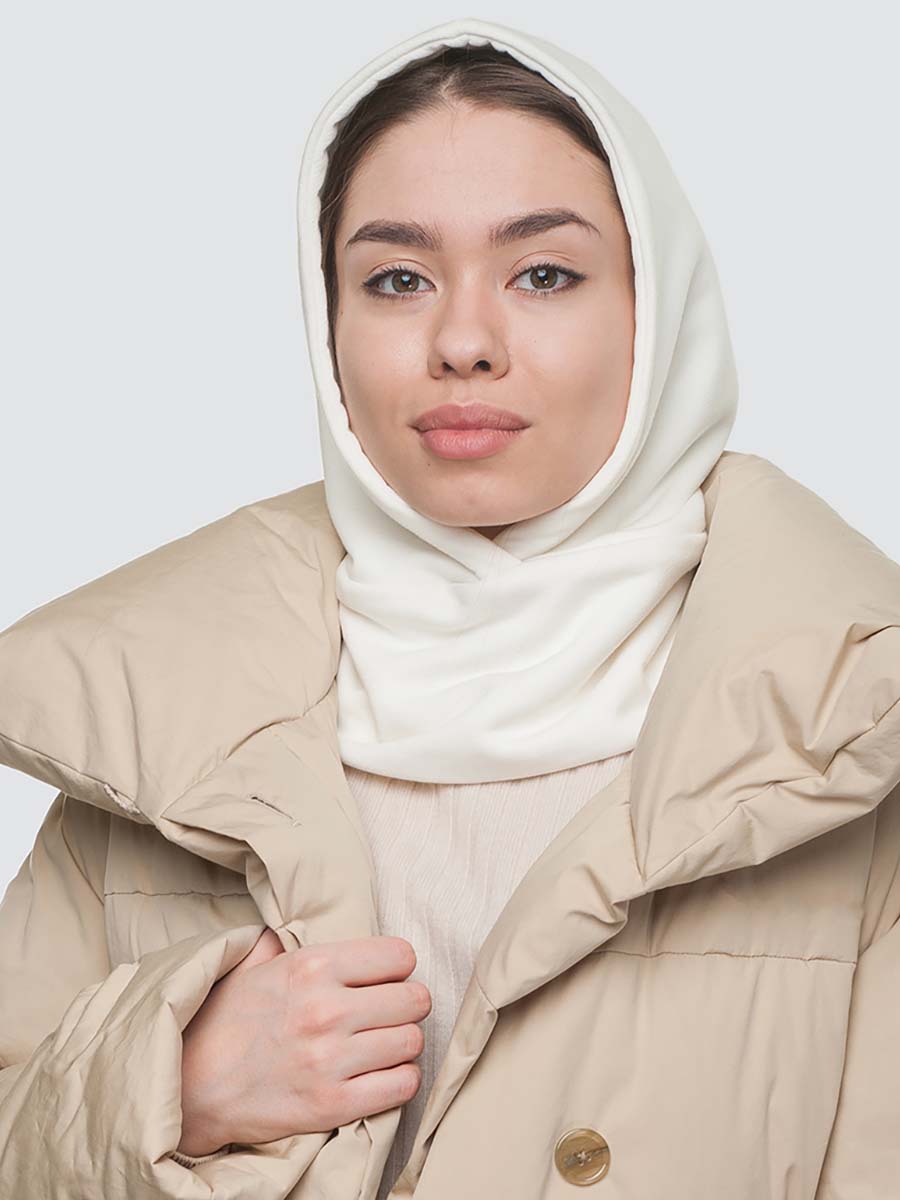 

Шапка капор женская Marmalato 776-636 белая, one size, 776-636