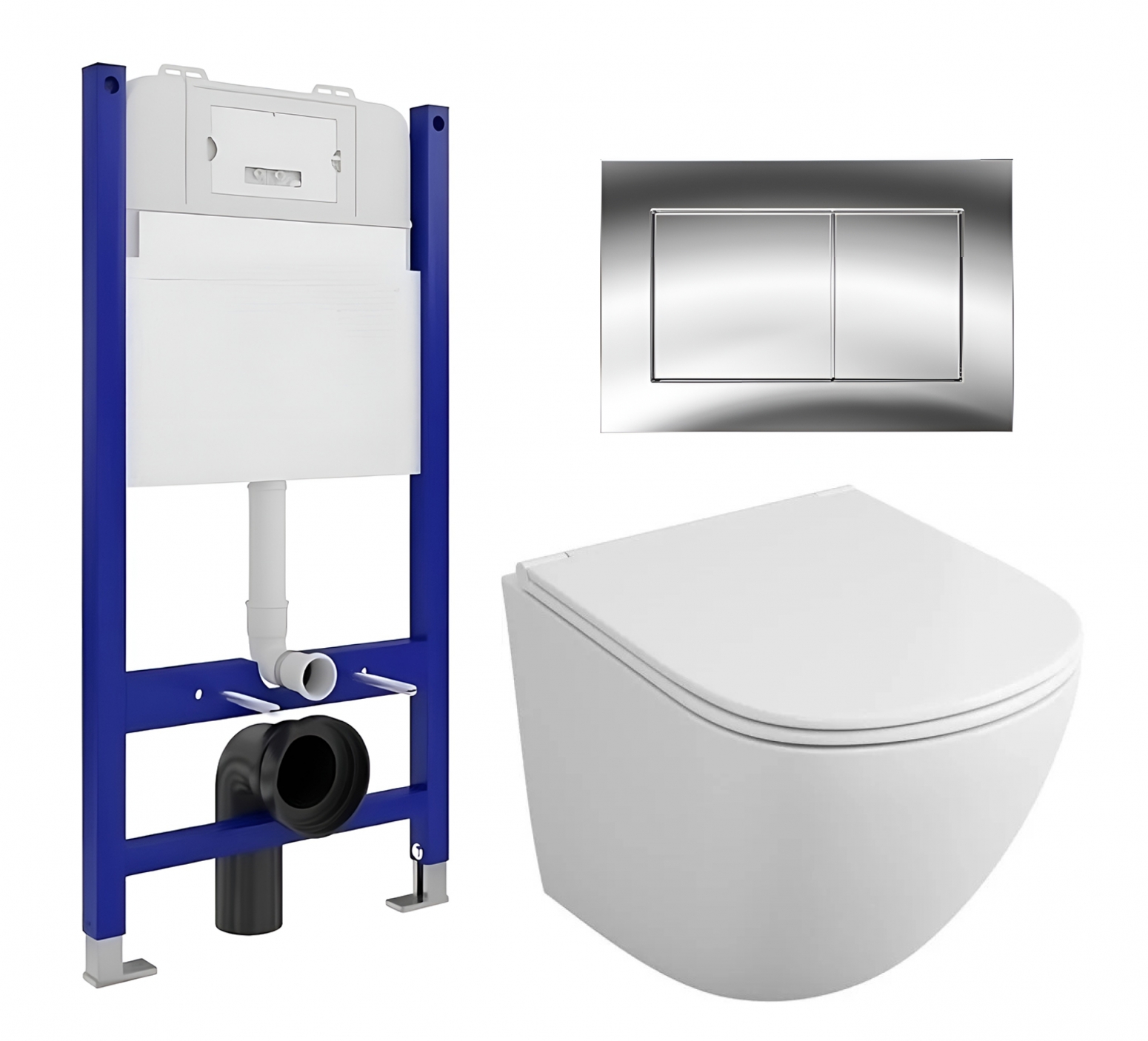 Комплект инсталляция Enio Tecnico унитаз Cirkel-H кнопка хром 35472₽