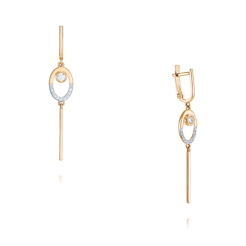 

Серьги из красного золота с фианитом ADAMAS 24040131/01-А50Д-72, 24040131/01-А50Д-72