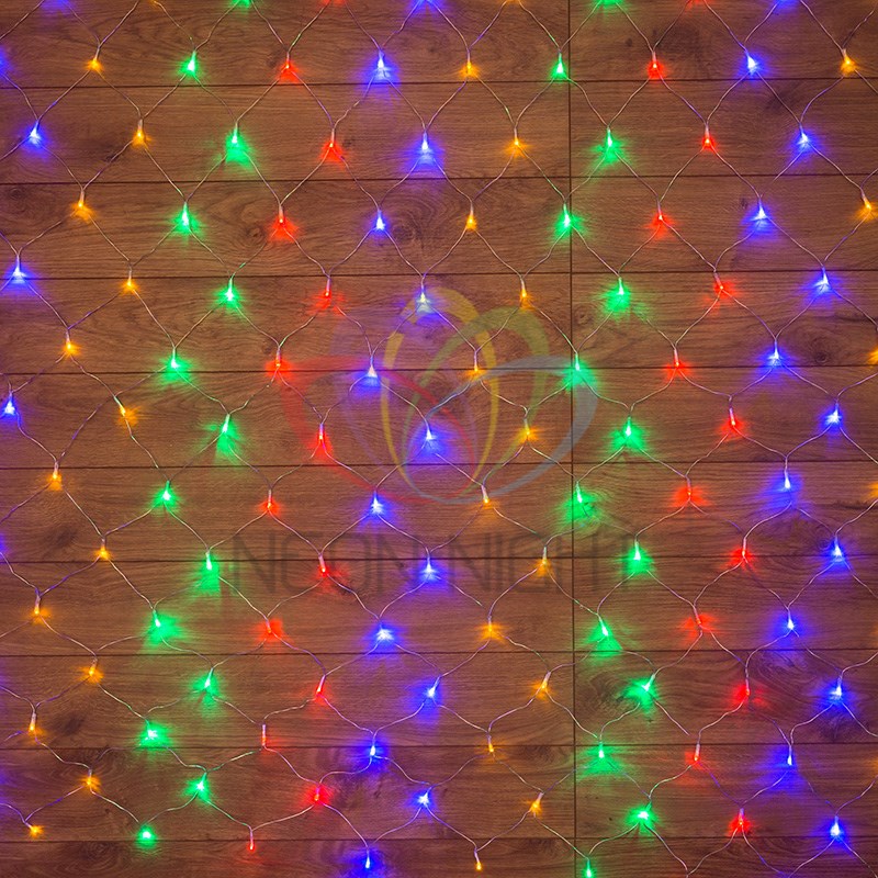 Световая сетка Neon-Night Свечение с динамикой 215-129 1,5x1,5 м разноцветный/RGB