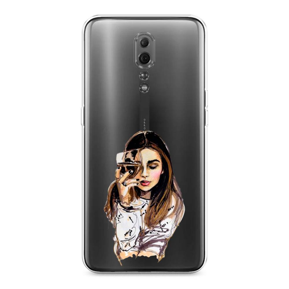 

Чехол Awog на Oppo Reno Z "Девушка с бокалом", Разноцветный, 250950-7